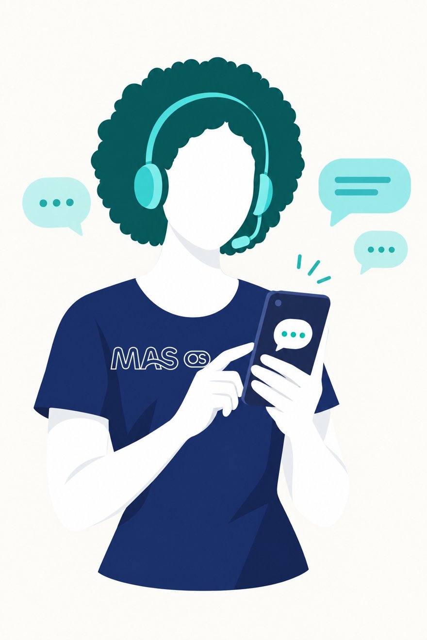 Illustration of a MasOS team member supporting a Carnival band
